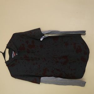 Small long sleeve hooded shirt